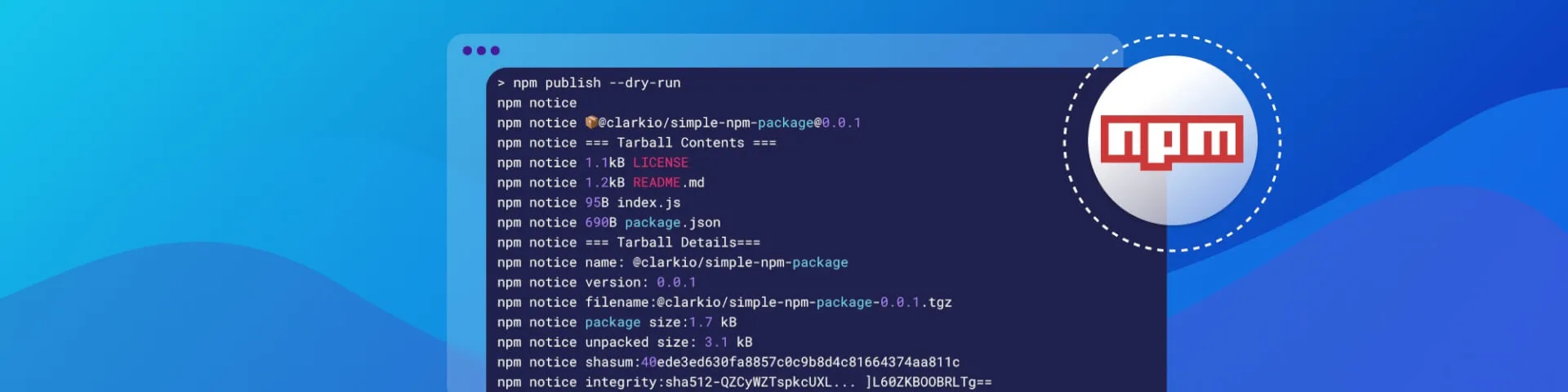 Best practices for creating a modern npm package